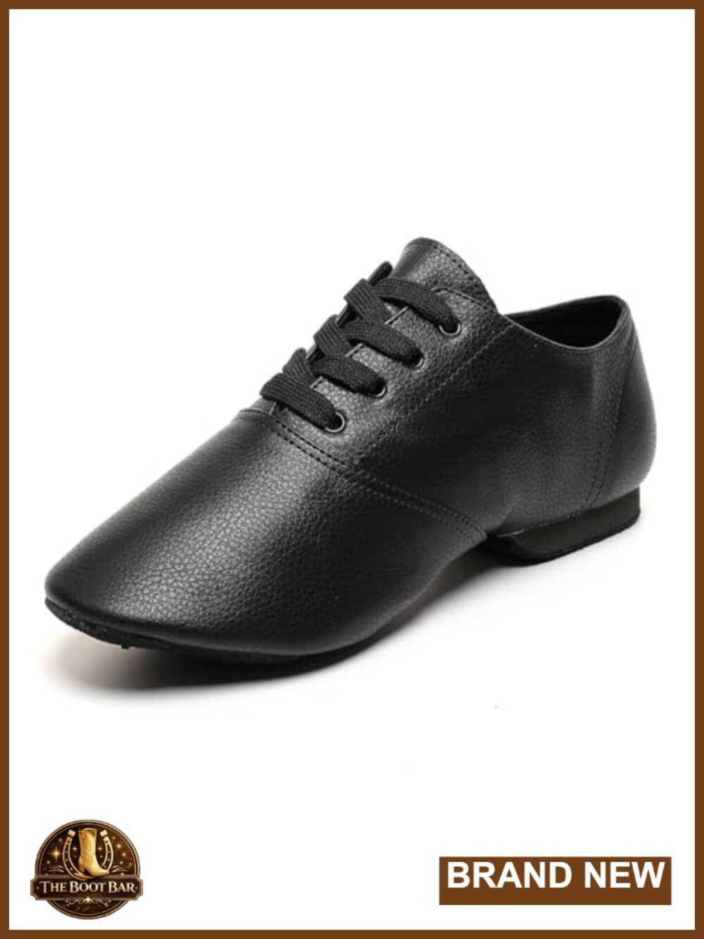 Leather Lace Up Jazz Dance Shoes Split Sole Suede Sole Unisex Adult